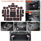 Smabee Anti-Slip Gate Slot Cup Mat for Kia Sorento Cup Holder Door Groove Non-slip Pad Accessories Car Interior Accessory sma