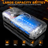 Car Jump Starter Power Bank with 150PSI Air Pump, Auto Emergency Starting Device for 12V Vehicles Car Jump Starter MINUS TWO