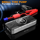 Car Jump Starter Power Bank with 150PSI Air Pump, Auto Emergency Starting Device for 12V Vehicles