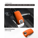 For Peugeot 508 2008 4008 5008 Gear Shift Knob Boot Cover Trim Stickers Car Premium Interior Tuning Accessory Made of Alcantara