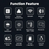 CarPlay GPS Navigation Dashboard with DVR and TPMS Android Head Unit EKIY