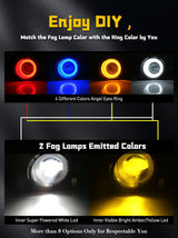 Angel Eyes Fog Lamp DRL for Toyota Corolla Altis 2008-2010 LED Ambient Light MAGIC COLORM