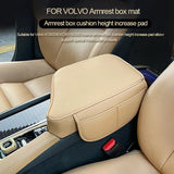 Leather Armrest Pad Heightener for Volvo XC60 S90 Car Interior Accessory LINGLUYANG