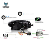 LED Headlights Chrome for Subaru WRX 2015-2021 Car Interior Accessory vland