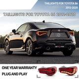 Sequential LED Tail Lights for Toyota 86/BRZ 12-20 LED Ambient Light vland