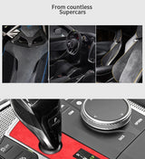 Top Suede Gear Shift Knob Panel Cover Trim Frame Sticker for BMW Series Car Interior Accessory OEM