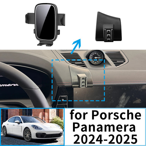 Wireless Charging Clip-On Phone Holder for Porsche Panamera 2024–2025 Car Phone Holder CATUSIKI