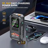 12V Portable Emergency Car Jump Starter 8000mAh Battery Booster Power Bank Auto Starting Device Jump Starter MINUS TWO