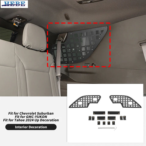 Trunk Window Storage Rack for Chevy Suburban 2024 Car Interior Accessory HEBE