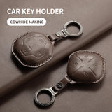 Leather Car Key Case Cover Shell For Chery Jetour Genesis X90 X70 X95 Traveller T2 Dashing X-1 Plus DTC IDM Protection Keycha