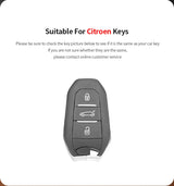 Citroen C5 X C4L C6 C3-XR AIRCROSS 308 408 508 2008 3008 4008 5008 DS 5LS 4S Metal and Leather Car Key Case Cover Car Accesso