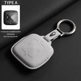 Leather Car Key Case Cover for Zeekr 7X Original Car Color Key Bag Cover Protection