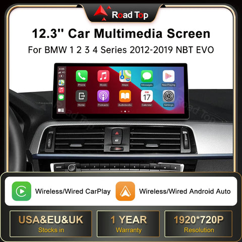 12.3 Inch Multimedia Linux Screen for BMW 1-4 Series Android Head Unit wincago