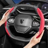 Sports Suede Steering Cover for Peugeot 208 3008 Car Interior Accessory Hocasen