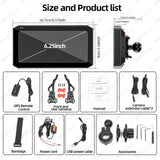 6.25" Motorcycle Monitor with BSD Blind Spot Alert