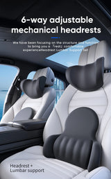 Car Seat Neck Pillow Lumbar Support Set - Universal Ergonomic Headrest for Driving Comfort Car Interior Accessory OEM