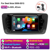 Android Head Unit 7 Inch GPS for Seat Ibiza 2009-2013