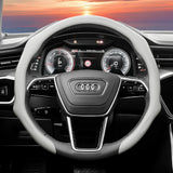 Perforated Leather Steering Wheel Cover for Audi