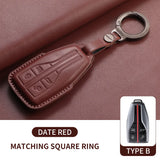 Leather Car Key Case Cover Shell Fob For Hongqi