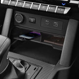 SMABEE for Mitsubishi L200/Triton 2024 2025 Center Console Storage Box Car Tray Organizers Accessories Tidying Black LED Ambi