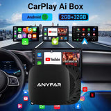 Wireless CarPlay and Android Auto AI Box Adapter for Cars CarPlay Adapter ANYFAR