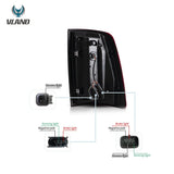 LED Tail Lights with Red Sequential Signal for Ram 09-18 Car Interior Accessory Vland