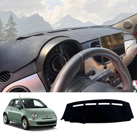 Sunshade Dashboard Protective Cover for Fiat 500 2008–2023 Dashboard Mat CATUSIKI