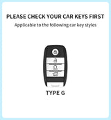 Leather Car Remote Key Case Cover Shell for KIA Models Car Key Cover NONE (OEM)