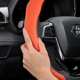 Premium Suede Snap-On Cover for Toyota Steering Car Interior Accessory Hocasen