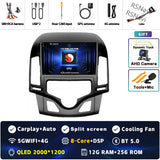2K QLED Android 15 Multimedia Player for Hyundai i30 2007-2013