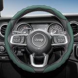 Jeep Breathable Wavy Leather Steering Wheel Cover