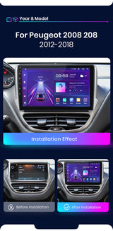 Android 13 Multimedia Head Unit for Peugeot 2008 208 Android Head Unit JIUYIN