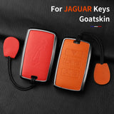 Aluminum Alloy Goatskin Car Key Case Cover for Jaguar JLR Car Key Case Generic