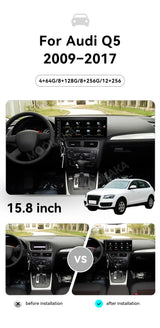 15.8-Inch Android 14 Navigation System for Audi Q5 2009–2017 Android Head Unit Aotsr