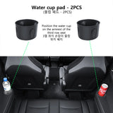 Rear Seat Side Cup Holder Liner Suitable for Tesla Model Y L 6 Seater 2026 3rd Row Silicone Bottle Case Organizer Accessory Bin