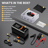 1000A/1500A PEAK Car Jump Starter & Air Compressor, 150PSI Tire Inflator for Gas/Diesel, 3-Mode LED, Portable Power Station