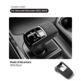 Carbon Fiber For Chevrolet Silverado (2022-2023) Gear Shift Knob Cover Lever Shifter Boot