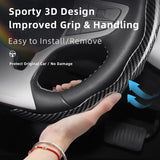 Snap-On Wave-Shaped Steering Cover for BYD Atto 3 Car Interior Accessory Hocasen