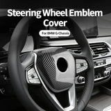 For BMW G-Chassis Carbon Fiber Car Steering Wheel Airbag Trim Protection Cover Car Steering Wheel Airbag Trim Protection Cove