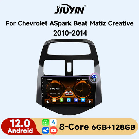 9-inch Android 12 Head Unit with CarPlay for Chevrolet Spark Android Head Unit JIUYIN