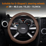 Breathable Leather Steering Cover for Jeep Wrangler JL
