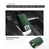 For Peugeot 508 2008 4008 5008 Gear Shift Knob Boot Cover Trim Stickers Car Premium Interior Tuning Accessory Made of Alcantara