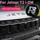 For Jetour T2 i-DM Ich - X K3 Car Emblem Blackout Sticker Grille Light Letter Badge Black Warrior Matte Black Emblem Accessor