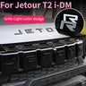 For Jetour T2 i-DM Ich - X K3 Car Emblem Blackout Sticker Grille Light Letter Badge Black Warrior Matte Black Emblem Accessories