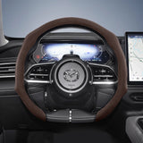 Snap-On Suede Steering Wheel Cover for Mazda Cars