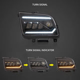 LED Projector Headlights Dual Beam Ford Mustang 05-09 Car Interior Accessory Vland