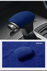For KIA KX5 Car Gear Shift Lever Boot Cover Protection Decorative Trim Sticker Interior Tuning Accessories Made of Alcantara