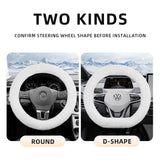 Warm Plush Steering Wheel Cover for Volkswagen Models Car Interior Accessory Hocasen