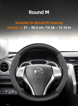 Suede Carbon Fiber Steering Cover for Nissan Car Interior Accessory Hocasen