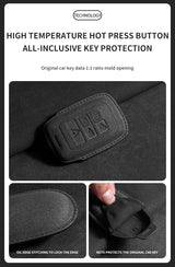 Suede Car Key Case for Land Rover and Jaguar Cars